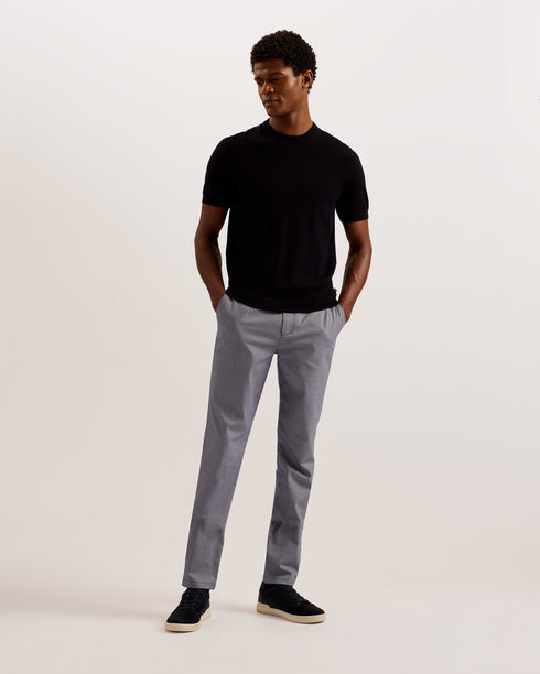 TURNEY-Trousers-These TURNEY chinos blend together smart and casual style for effortlessly wearable trousers. We've kept the comfort of classic chinos with a stretchy cotton blend, adding in a textured finish and cutting a slim fit for a more tailored feel. The details are just as sleek, with a practical hook and zip fly fastening and trendy front flap pocket. Slim fit chinos Textured finish Cotton blend Front flap pocket detail Hook and zip fly fastening Belt loops Welt back pockets with button fastening O